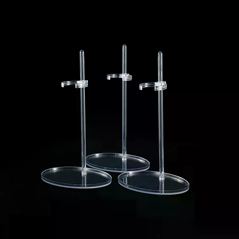 Acrylic Doll Holder Stands Transparent 30cm Figure Display Waist Foot Support Rack Bracket For 1/6 Doll Toys Show