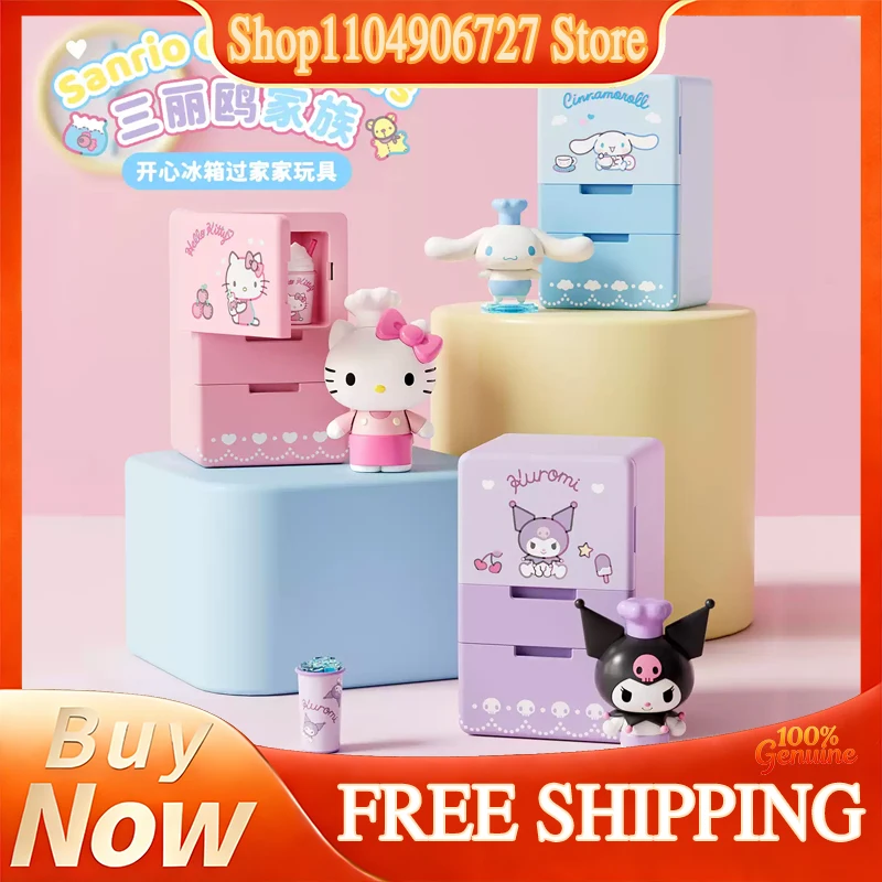 Sanrio Hello Kitty Kuromi Kitchen Series Blind Box Cinnamoroll Cute Mini Simulation Food Toy Collectible Playset Gift For Fans