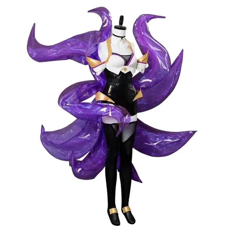 

qq78Request7LOL the Nine-Tailed Fox Ahri K/DA Skin Cosplay Costume Dress For Women Girls Outfit Halloween Carnival Costumes