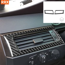 For BMW 5 Series E60 2004 2005 2006 2007 Left Instrument Air Outlet Panel Frame Sticker Carbon Fiber Car Interior Accessories