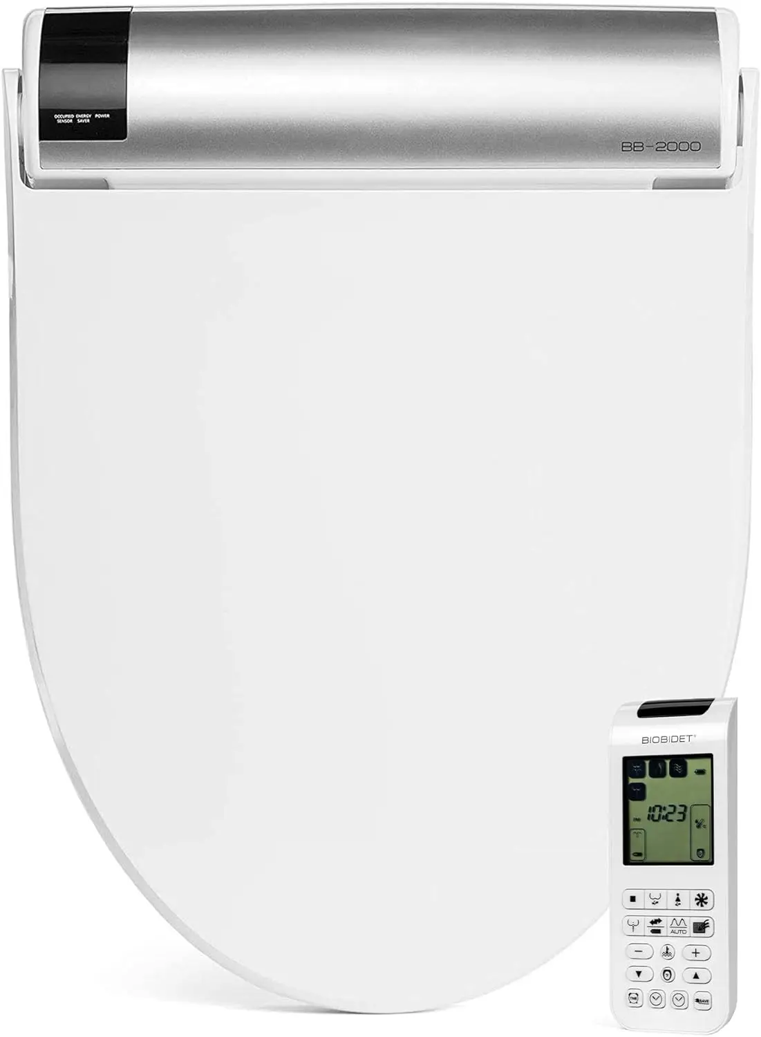 

Bio Bidet Bliss BB2000 Elongated White Smart Toilet Seat, Premier Class, Unlimited Warm Water, Vortex Wash,