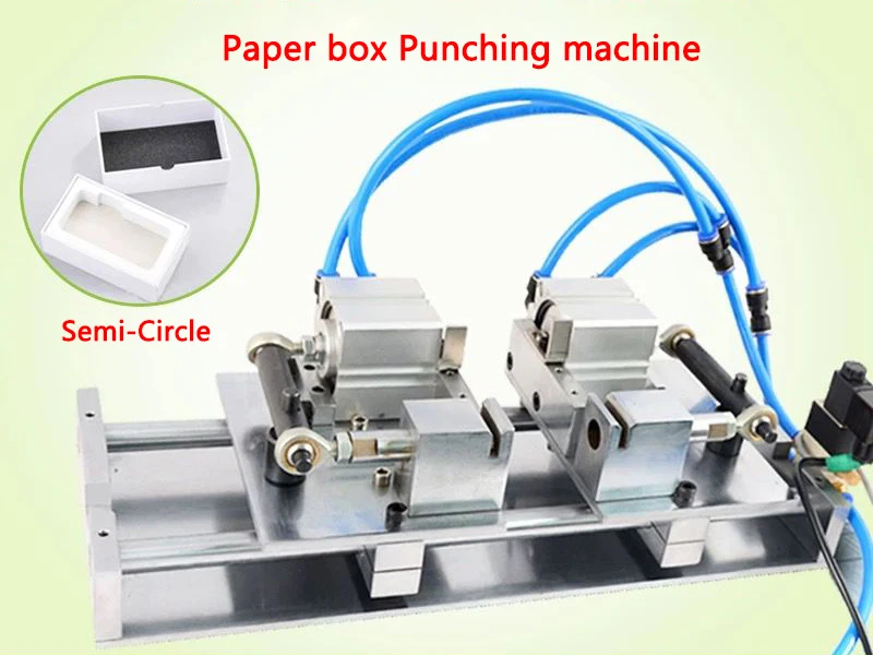 Pneumatic Paper box Punching machine Semi-Circle Shape Gift box Round half Hole Opening machine Semi-Circular Punching machine