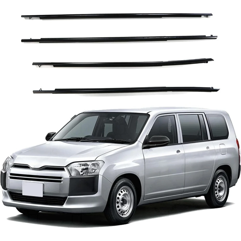 

4 Pcs Outer Window Moulding Trim Weatherstrip Seal Belt Shell for Toyota PROBOX 68160-52070 for Succeed 2002-2014 1 Kit