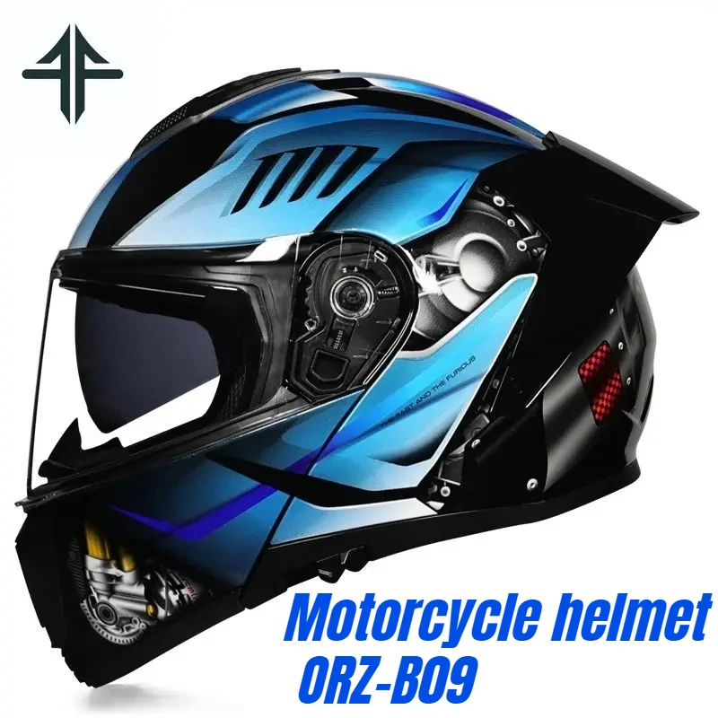 

Мотошлем с сертификацией DOT, двойным визором, модульной конструкцией, откидной крышкой, полнолицевой, с линзами для ночного видения.