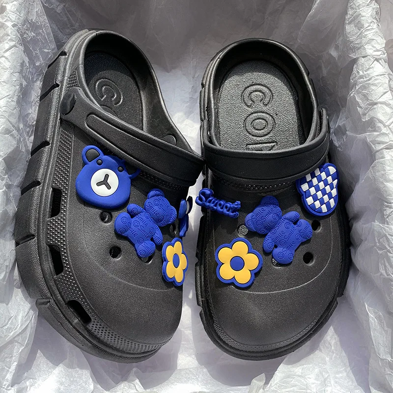 Zuecos clásicos unisex para adultos para todo terreno, elegantes zuecos con suela gruesa, cómodas sandalias sin cordones de secado rápido