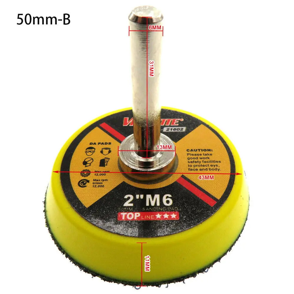 2 "zoll 50mm Haken Schleife Sichern Pads Schleifen Polieren Disc Mit 6mm Bohrer Befestigung Schleif Werkzeuge Polieren & schleifen