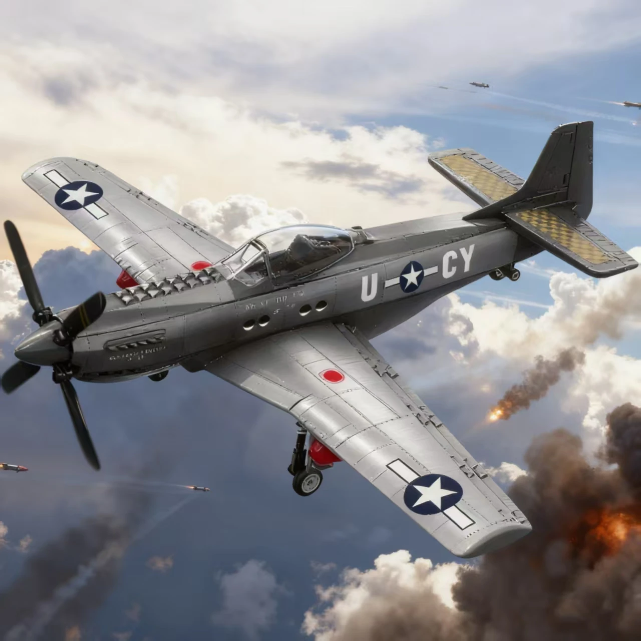 軍用戦闘機 小型粒子ビルディングブロックモデル