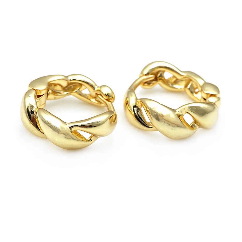 4PCS 18K Gold Color Brass Loop Earrings Hoops Women's Earrings High Quality Diy Accessories Rosediy official-website