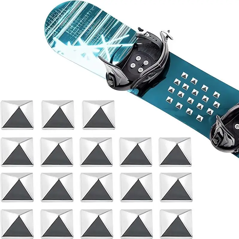 

10 шт. противоскользящих накладок для сноуборда с шипами-пентаграммами, тракционные накладки для сноуборда в стиле Edgy, для креплений для лыж