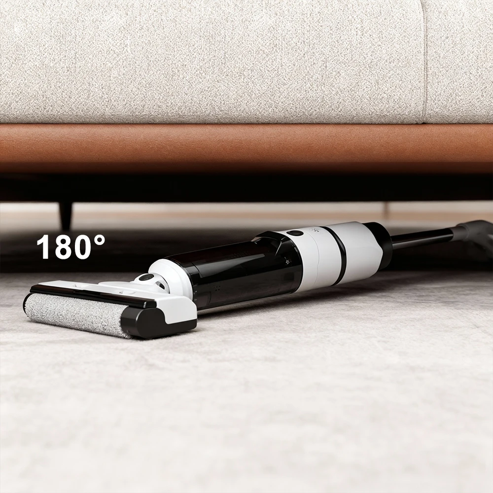 Vacuum Mop Sweeper Handheld Cordless Bagless One-Step Wet/Dry Cleaning Mop Smart Upright Floor Cleaner Self-Cleaning Function