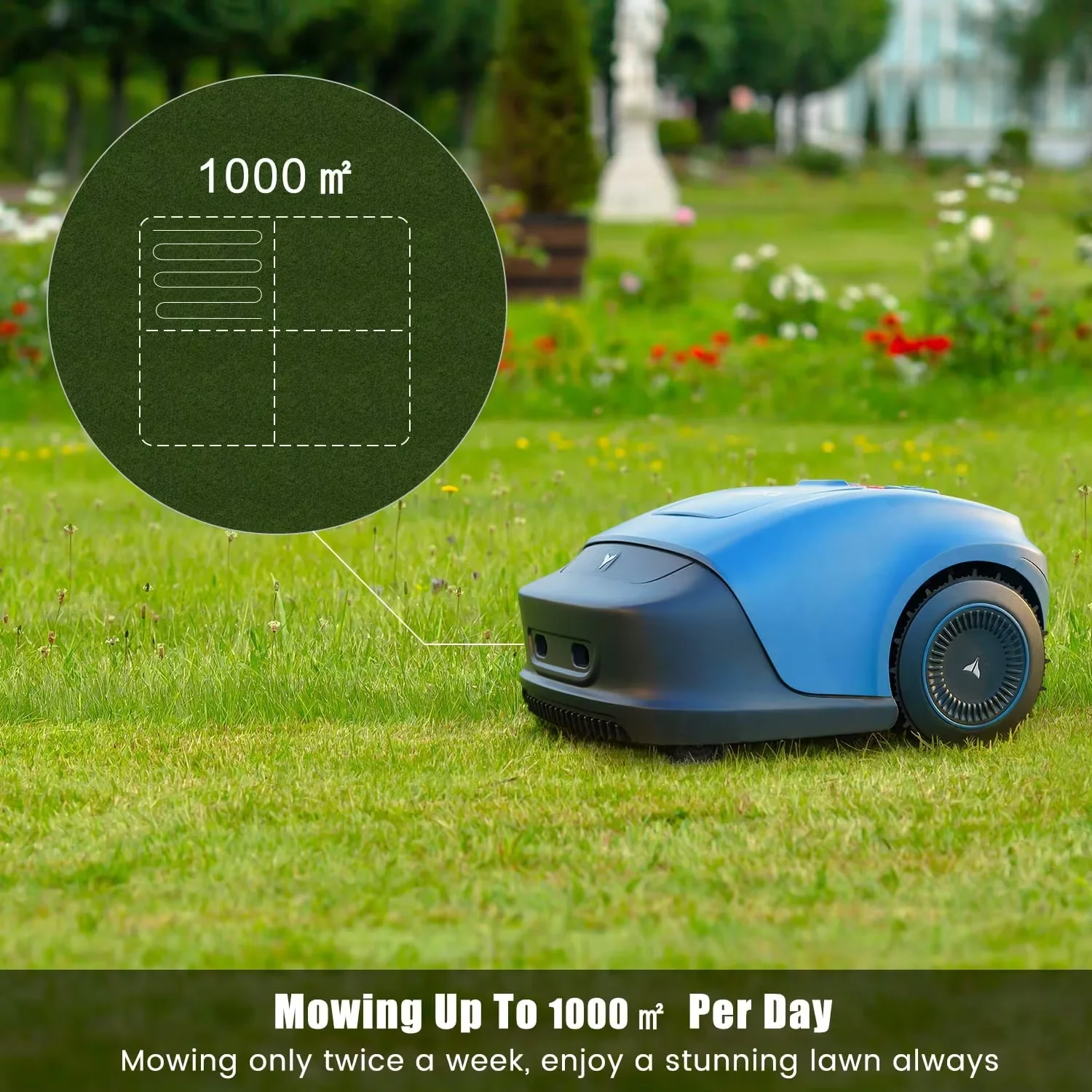 H18E Intelligent Lawn Mowing Robot Remote Control Automatic Lawn Mower With Battery For Home Garden