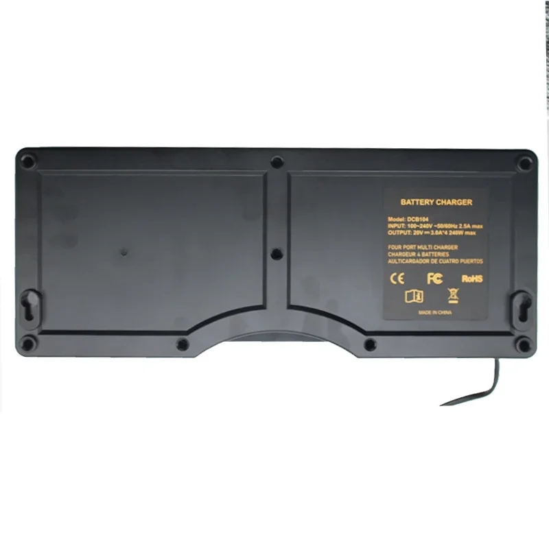 DCB104 Lithium Battery Charger 4-Port 3A Current For Dewalt 10.8V 12V 14.4V 18V For FlexVolt 20V 60V DCB127 DCB105 DCB118 DCB112