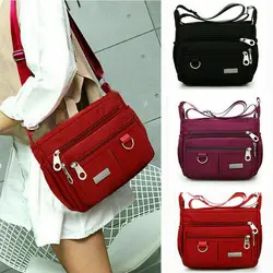 Women Bag Crossbody Messenger Handbag Nylon Waterproof Oxford Cloth Lady Shoulder Bag Business Receipt Wallet Multifunctional