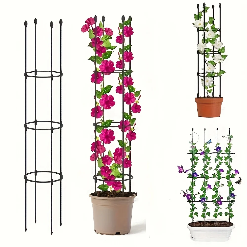 

Garden Trellis, 2 in 1 Plant Cages & Supports for Vines Crop, Potted/Climbing Plants Indoor Outdoor, Plant Stake for Flower, Veg