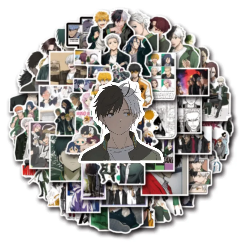 55 個コミックウインドブレーカー漫画落書きステッカーデカールスーツケースラップトップコンピュータギター装飾 DIY キッズクラシックおもちゃ