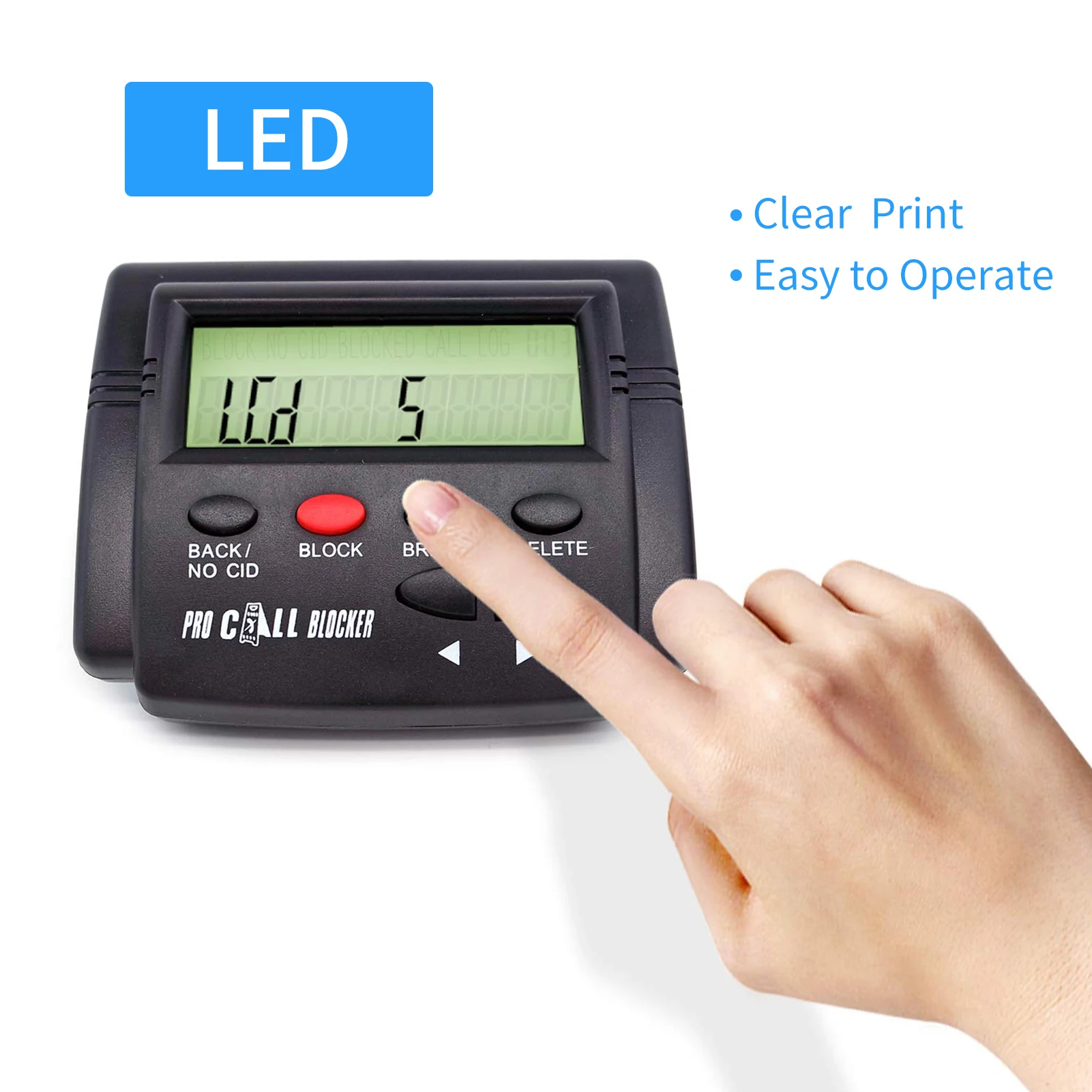 【HOT】Call Blocker for Landline Phones Telephone 4000 Caller ID Box Blocking One Touch Number Block