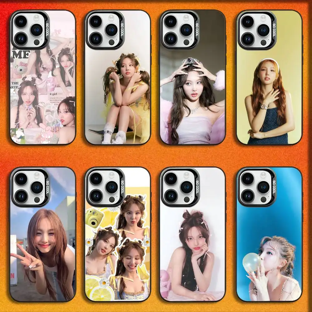 

Korean Singer N-Nayeon Phone Case For iPhone 16,15,14,13,12,11,Mini,Pro,E,MAX Black Candy Matte Shockproof Cover
