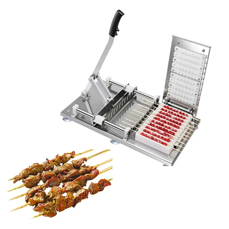 

Commercial Automatic Stainless Steel Chicken Kebab Making Machine Meat Skewers Machine