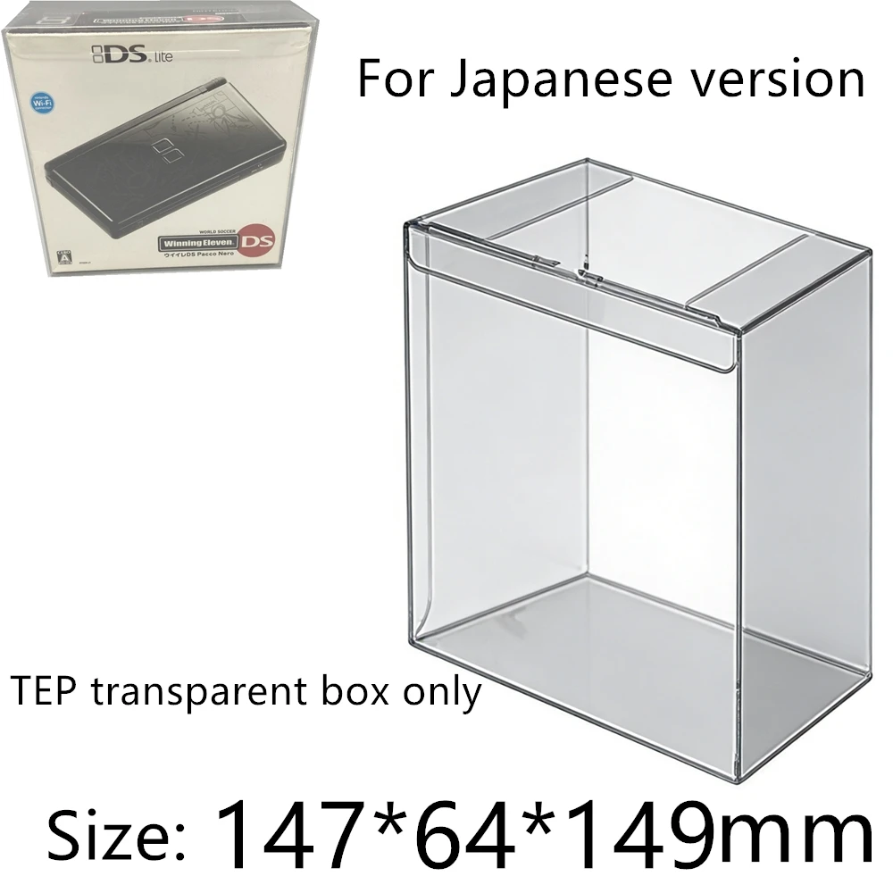 Protector de caja transparente para Nintendo DS Lite World Soccer Winning Eleven/NDSL, caja de almacenamiento TEP, estuche transparente para juegos.