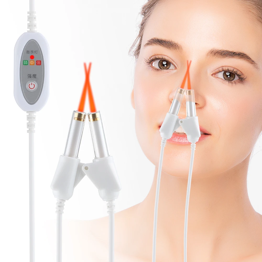 Laser Therapy Rhinitis Sinusitis Treatment 650nm Bionase Reduce High Blood Fat Inflammation Runny Sneeze Care Massage Machine