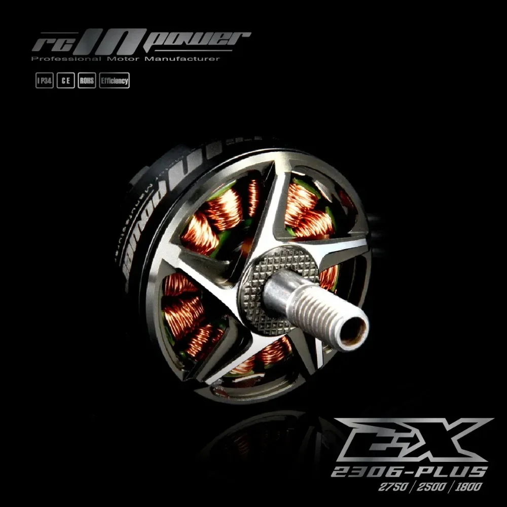 RCINPOWER EX2306 Plus 1800kv /2500kv /2750kv Motor sin escobillas de 5 pulgadas para RC FPV Racing Freestyle Drone