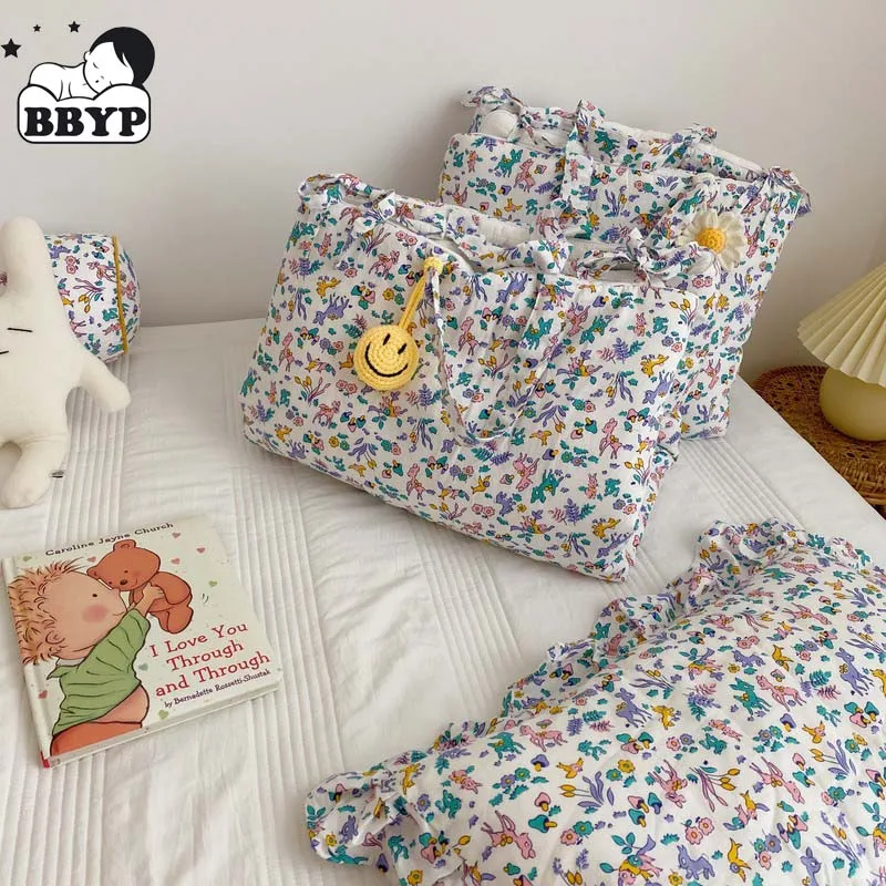 Quilting Mattress Cartoon Deer Portable Travel Kindergarten Cover Christmas Gift Anti-Bacteria Anti-mite Mattress Topper Bed Pad