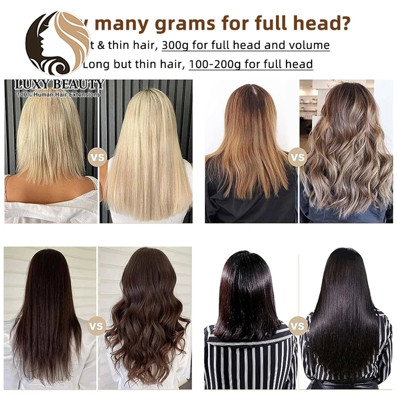 Extensions de Cheveux Humains Longs et Lisses de 12 à 22 Pouces, Mèches Invisibles en PU, Trame Plate, Cousues, Micro Liens, 100g