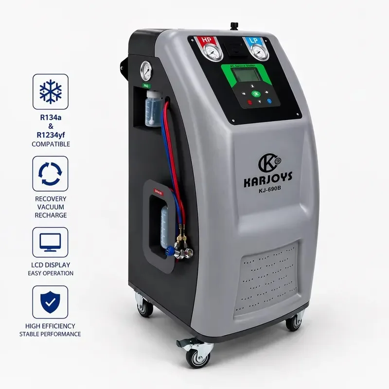 Hot Sale Portable Automotive AC Recovery Recharge Station for Garage Use R134a R1234yf Fully Automatic Easy Operation Compact
