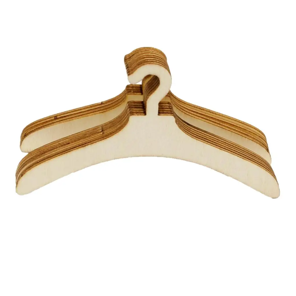 10 peças lindas conjuntos de cabides de roupas de boneca se encaixam acessórios de casa de brinquedo caseiro 5 polegadas