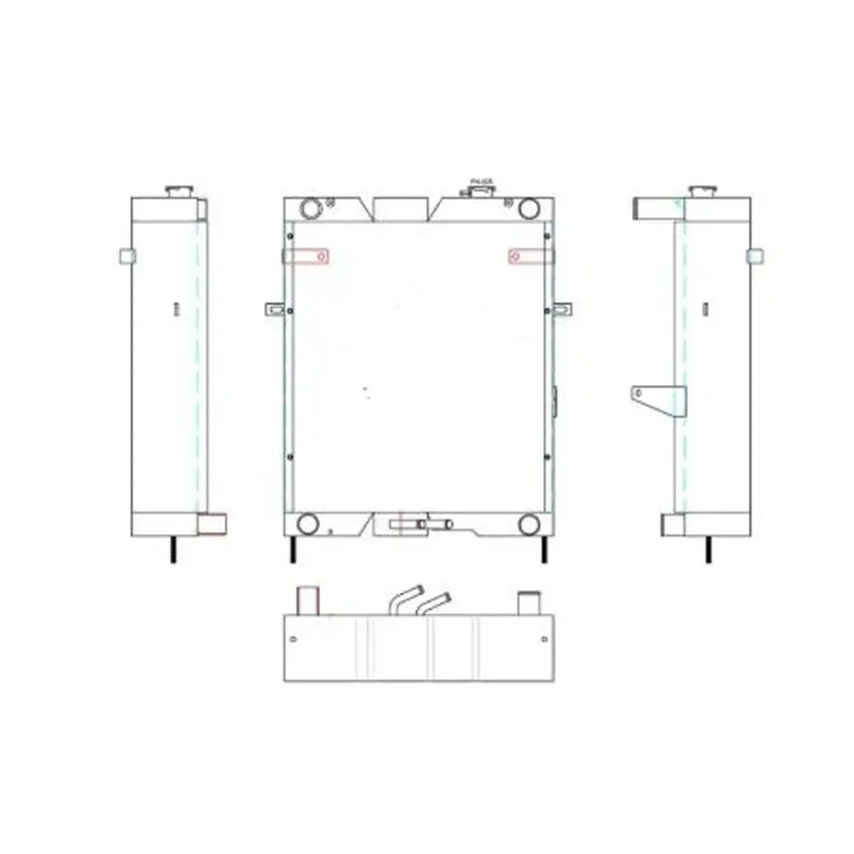 

Радиатор в сборе 42N-03-11170 для Komatsu WB142-5 WB146-5 WB156-5 WB156PS-5