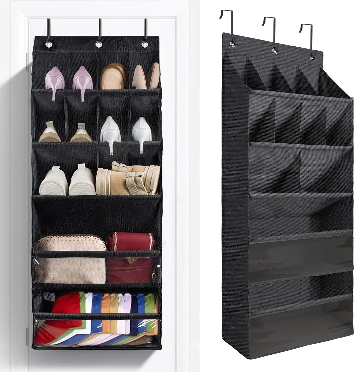 

1 Pack Over-the-Door-Shoe-Organizers, Hanging Shoe Organizer with Large Pocket Shoe Holder Hanging Shoe Rack for Closet