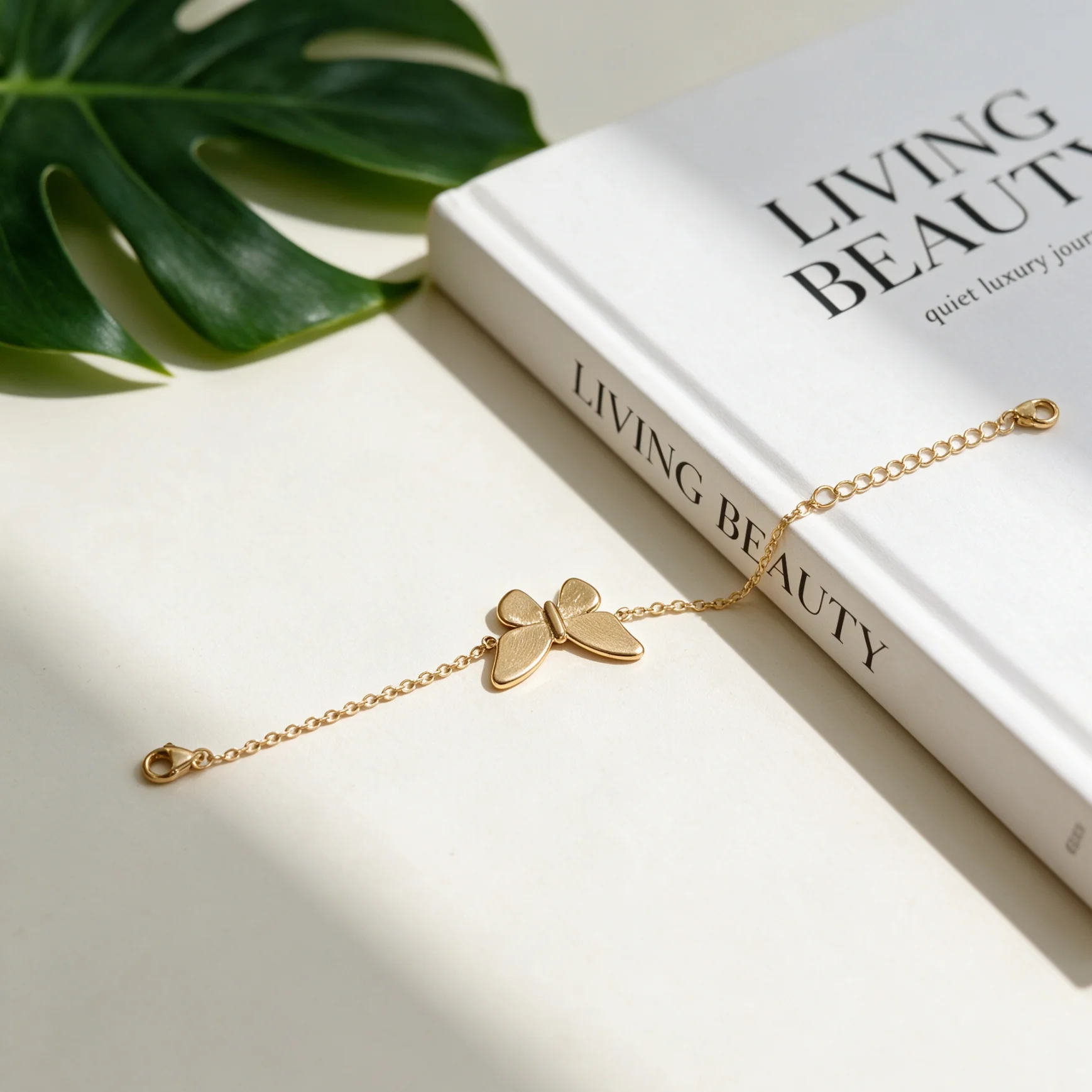 1 Piece Retro French Style Glossy Polished Stainless Steel Smooth Butterfly Thin Bracelet For Women Daily Commute Wear