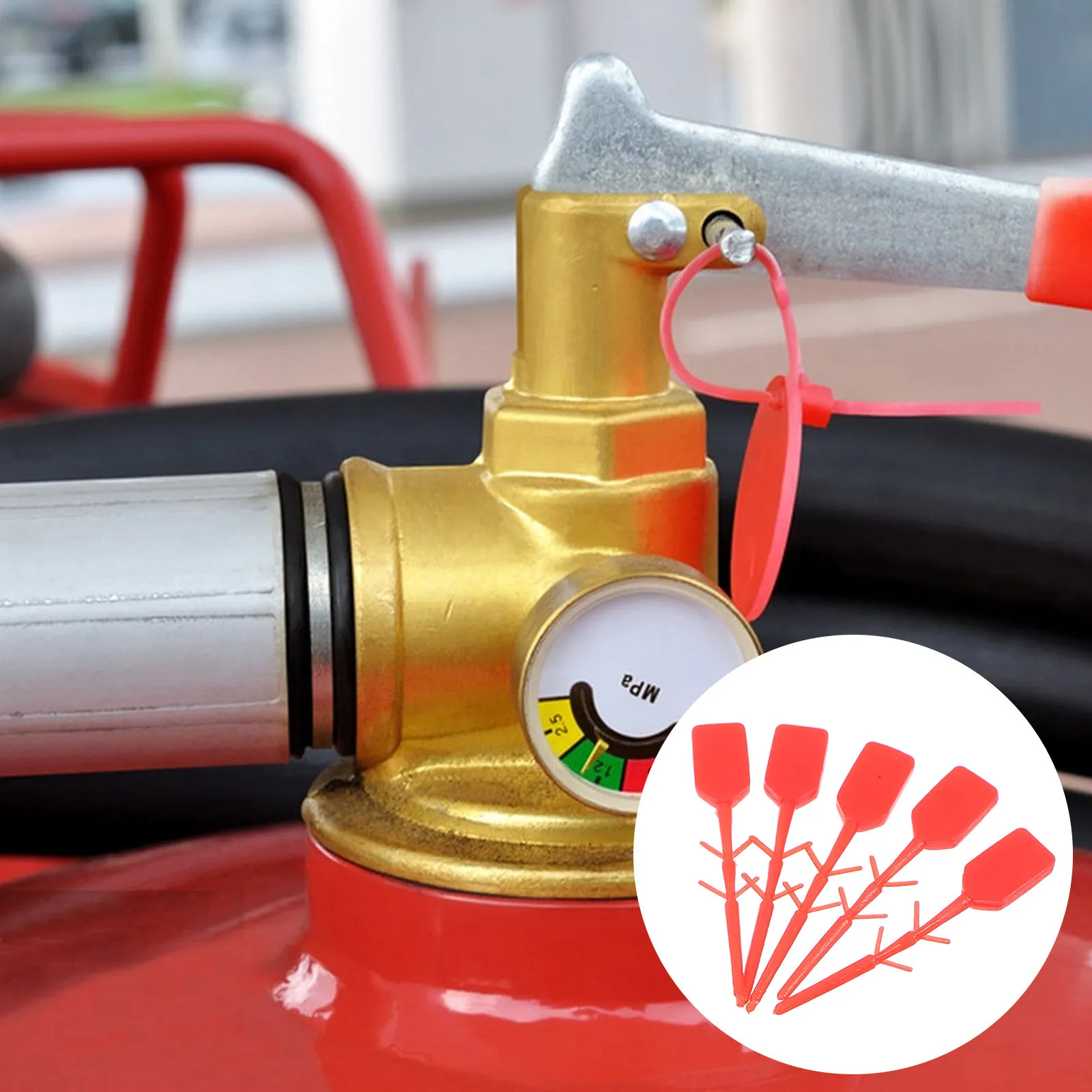 1000Pcs Red Tamper Seals for Fire Extinguishers Complete Safety Pin Kit with Marking Inserts Secure Fit All Models Extensive Use