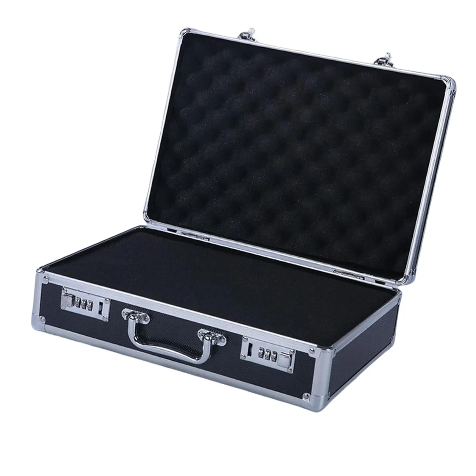 

Чехол для переноски из алюминиевого сплава, легкий водонепроницаемый портфель, универсальный черный средний замок