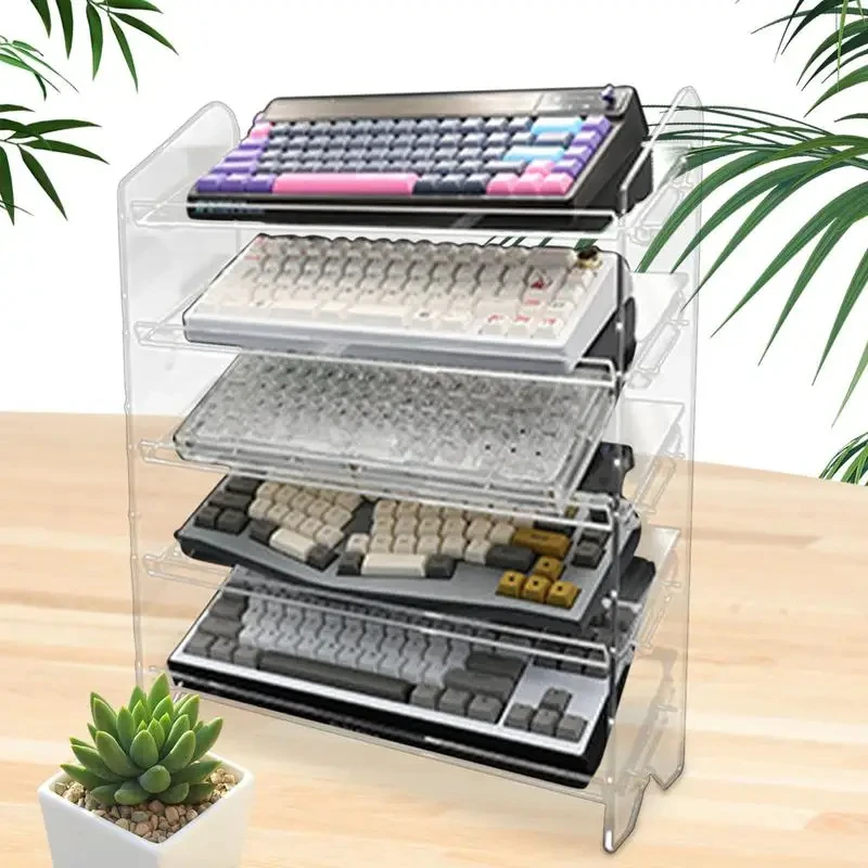 Acrylic Keyboard storage rack transparent Display Stand Gaming keyboard multi-layer storage Computer mouse accessories storage