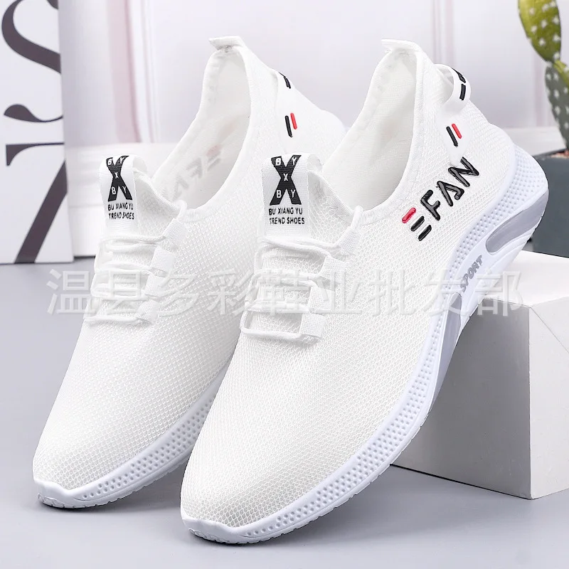 Spring White Casual Shoes Breathable Non-slip Walking Sneakers Men Shoes Outdoor 2024  Comfortable Fashion Lace Up Running Shoes