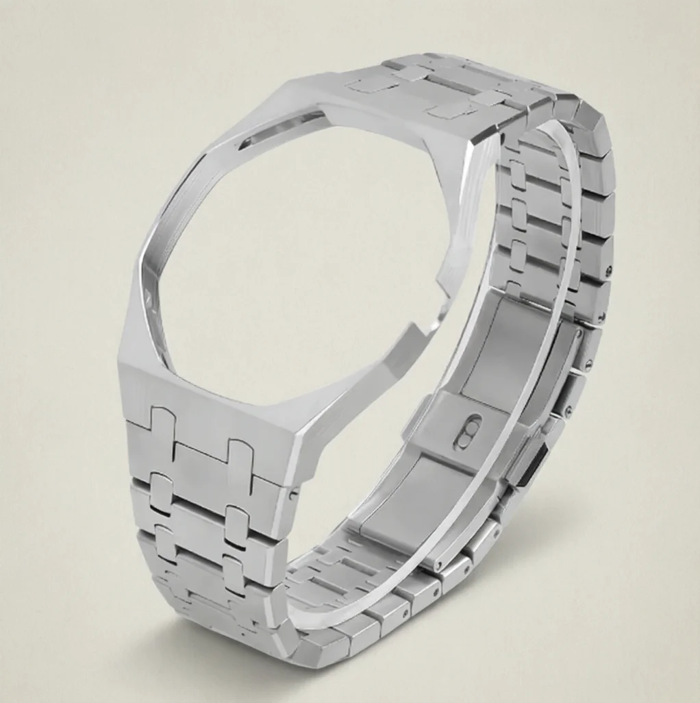 Luxuriöses Edelstahlgehäuse Silikonarmband Modifikations-Set für Swatch X AP Royal Pop Taschenuhr Umwandlung in Armbanduhr – Detail 13