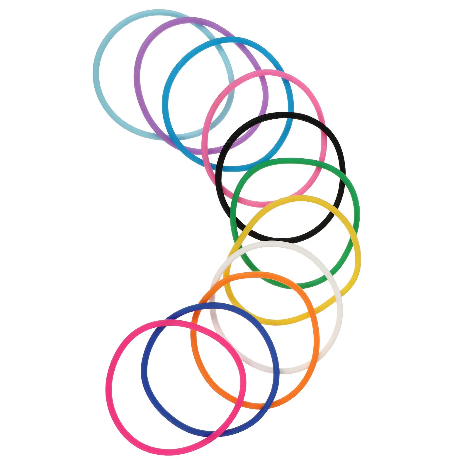 10 Stück Silikon-Gelee-Armbänder, weiche, dehnbare Gummi-Armbänder für Kinder und Erwachsene, Partygeschenke, Retro-Thema, Geburtstag, Brautparty