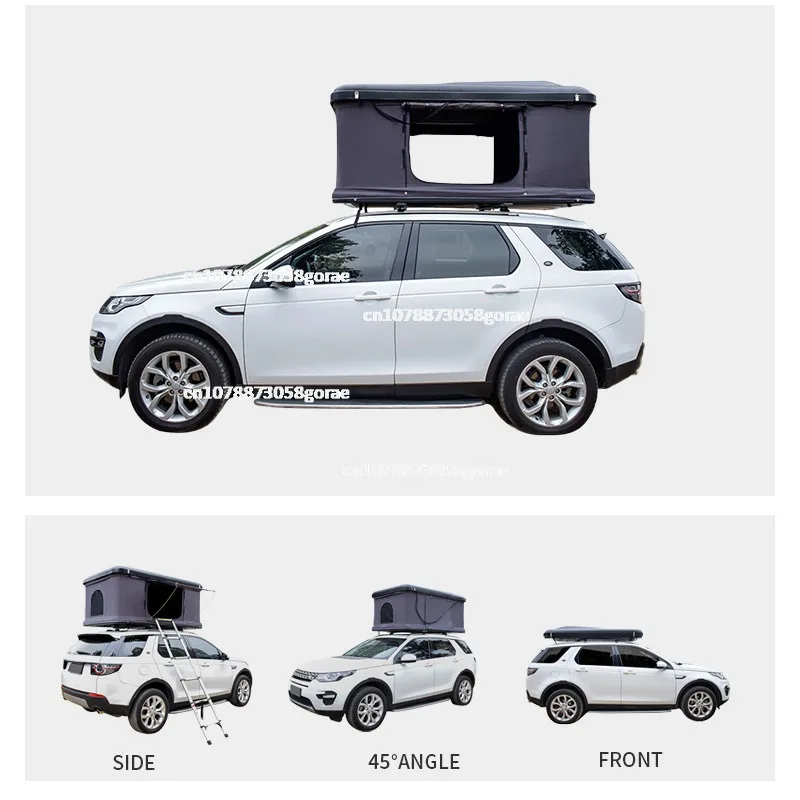 Outdoor camping 4wd foldable hard shell vehicle open car roof top tent box hardtop aluminum rooftop tent