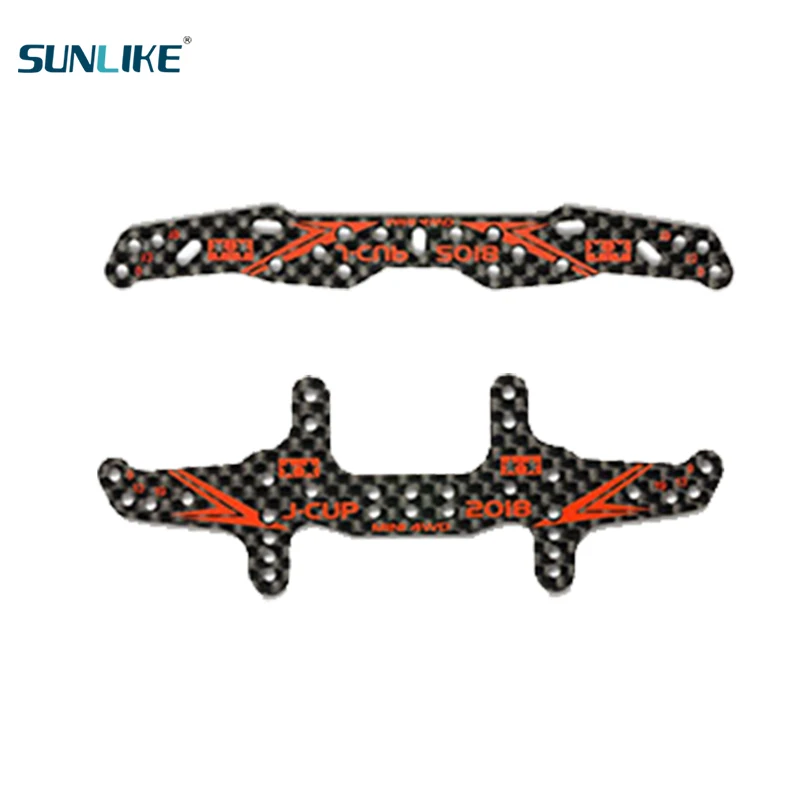 Self Made 1.5mm HG Carbon Fiber Reinforced Plate Front/Rear Multi Wheel Bracket J-CUP 2013-2022 For Tamiya Mini 4WD Model