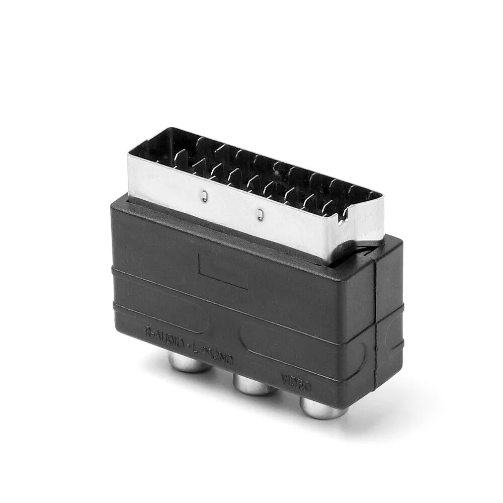 300 قطعة سكارت ذكر التوصيل إلى 3RCA فونو أنثى AV TV الصوت والفيديو محول المدخلات ل PS4 ل WII DVD VCR