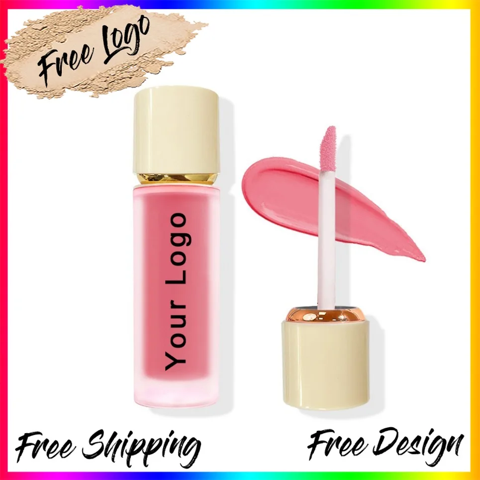 Vegan Liquid Blush Makeup Private Label Custom Logo Wholesale Long Wearing Cheek Tint Natural Blush Liquid Waterproof Cosmetics