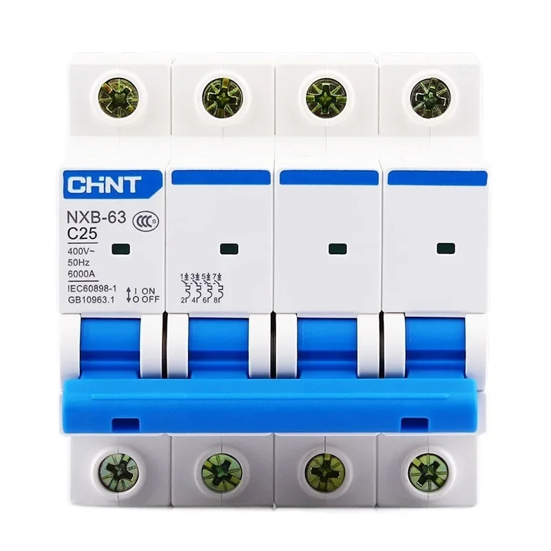 

CHNT CHINT NXB-63 4P AC 230/400 В миниатюрный автоматический выключатель с защитой от перегрузки DZ47 C стиль воздушный переключатель оригинальный продукт