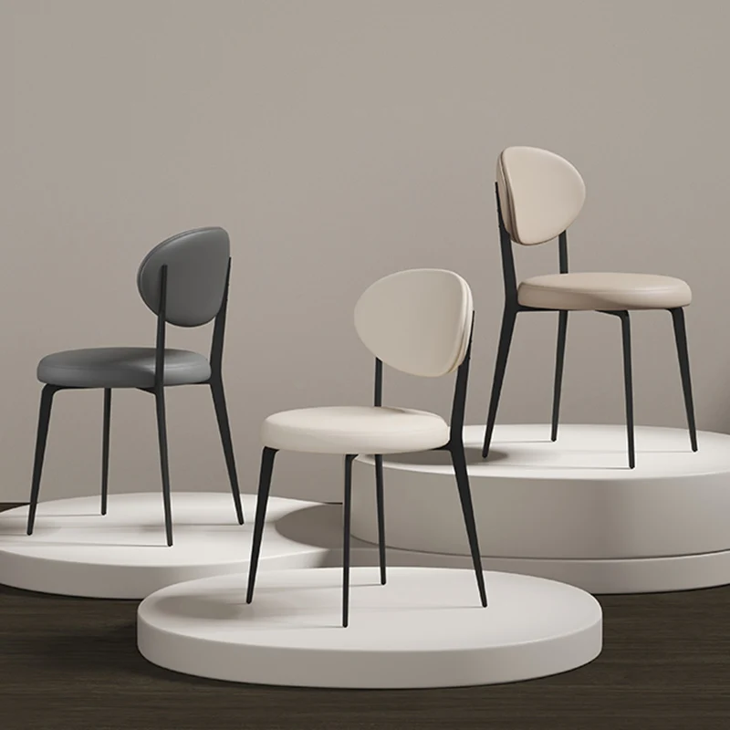 Silla de Comedor minimalista naranja tapizada, Silla de Comedor moderna verde y blanca, diseño cómodo, muebles de Comedor para el hogar