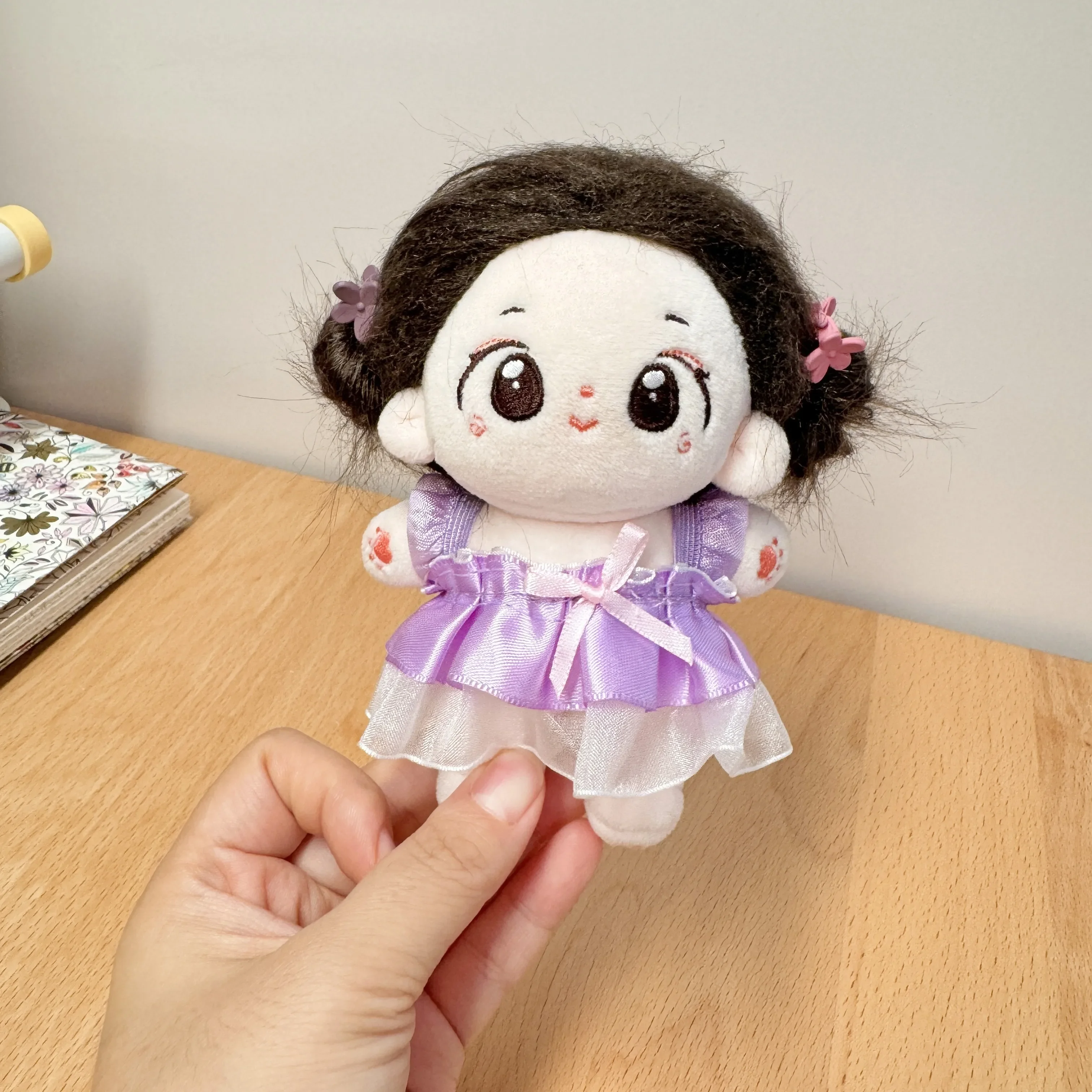 For Pompom Doll Clothes 1:12 Lace Summer Dress Princess Skirt 10-15cm Cotton plush Doll for labubu Clothes Dolls Accessories