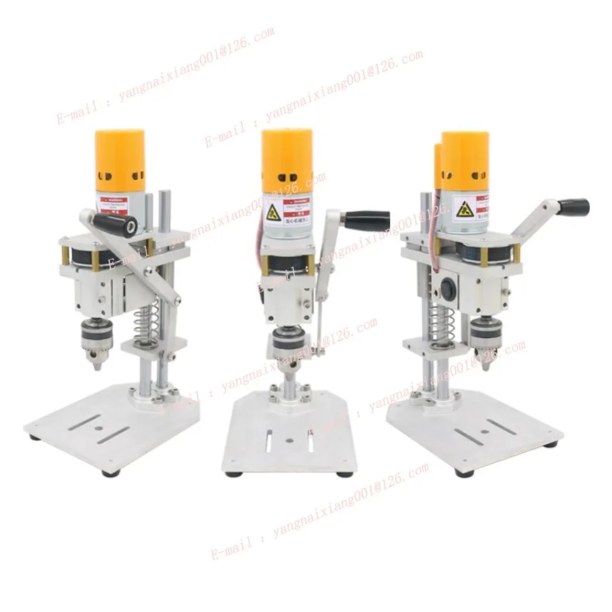 ミニベンチドリル、小型卓上DIY高精度12V/24V可変速ドリルマシン、木材/金属/プラスチック用穴あけ工具