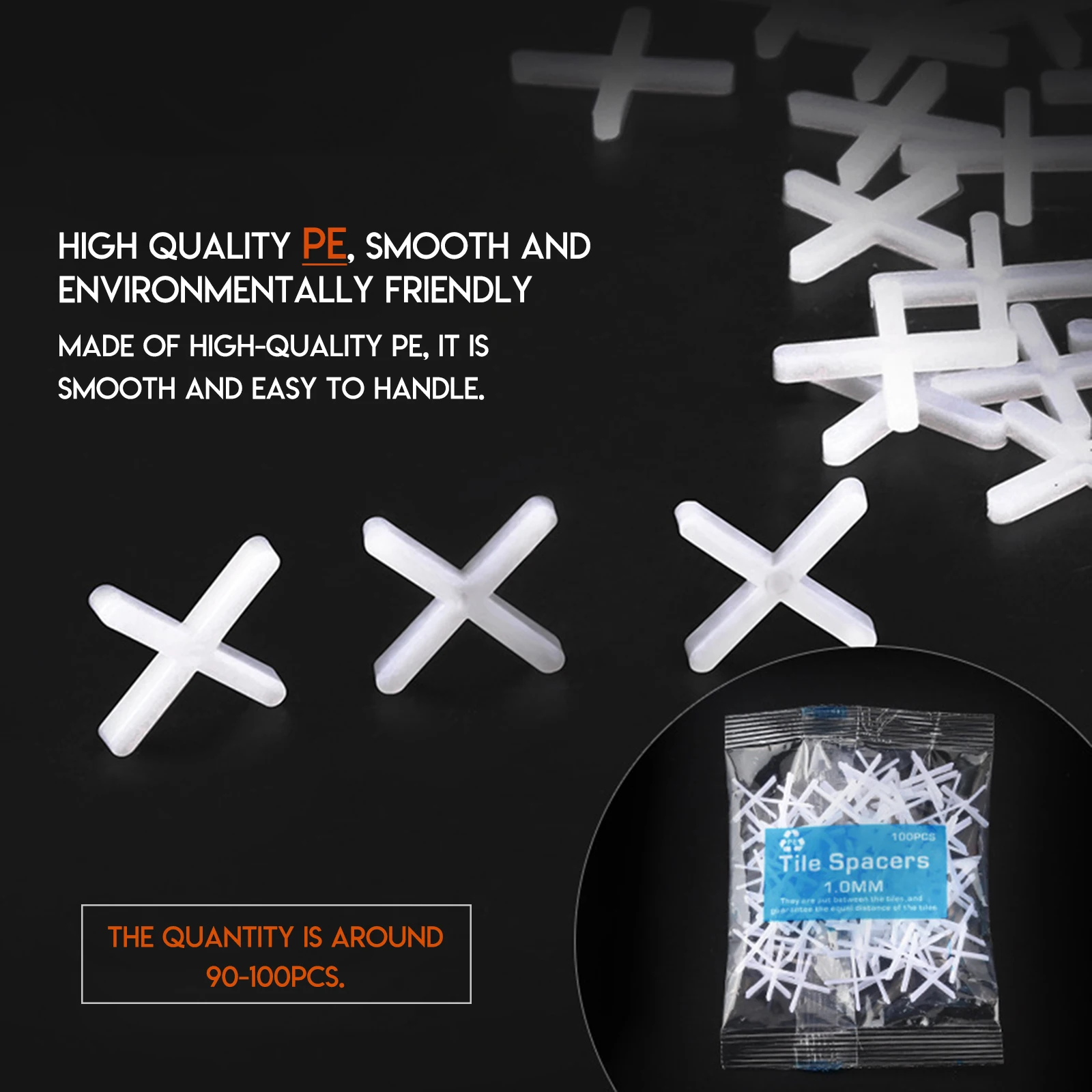 

Плитка пластиковая поперечный направляющий строительные компоненты Проставки для плитки 1мм, 1,5мм, 2мм, 2,5мм, 3мм, 90-100шт.