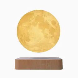 Dropshipping  Desk Light Hot Sales Levitating Moon Lamp Creative Magnetic LED Night Light Birthday Gift Business Gift Table Lamp