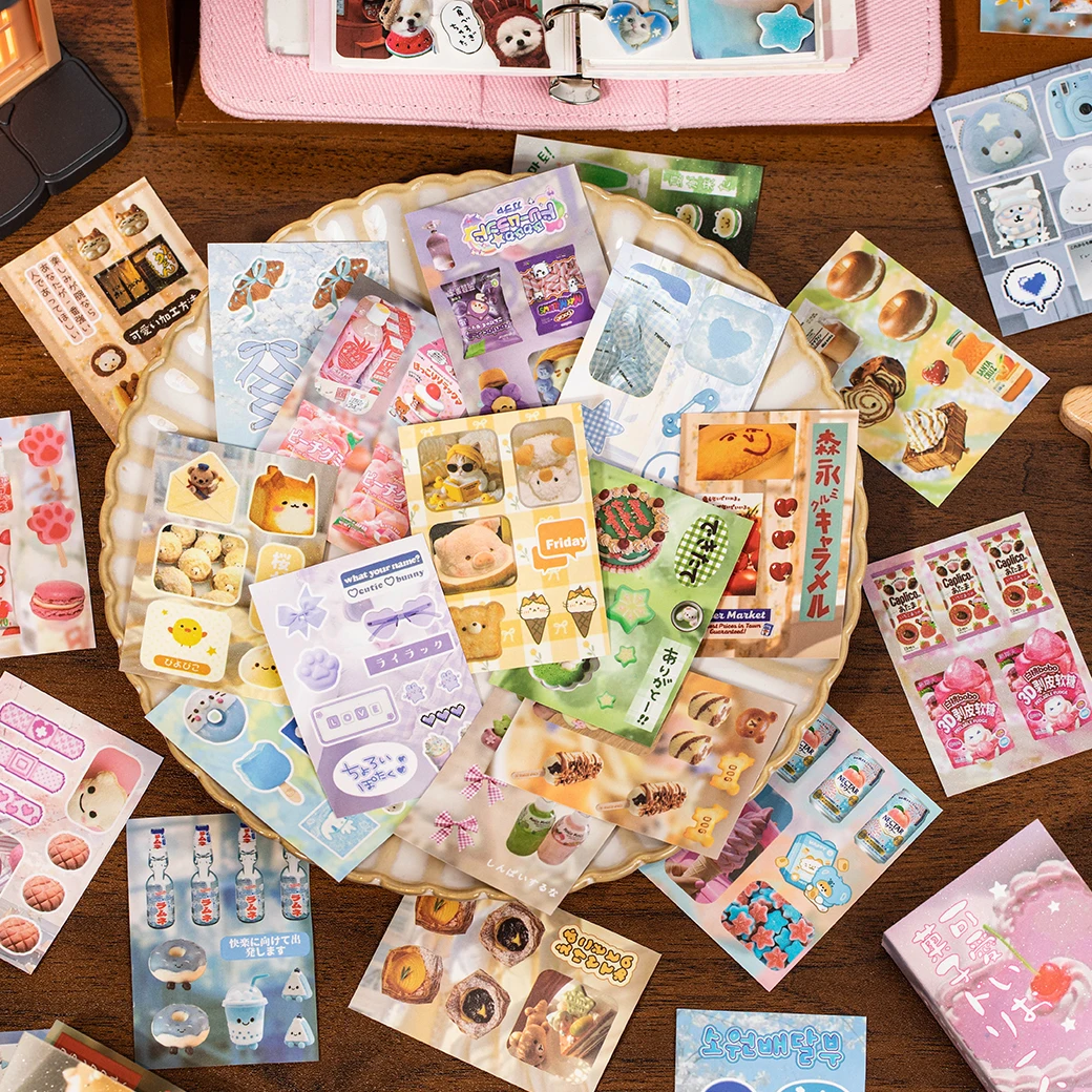 MINKYS New Arrival Cute Animal DIY Journal Decorative Sticker Book Laptop Mobile Decoration Sticker Kids Gift School Stationery