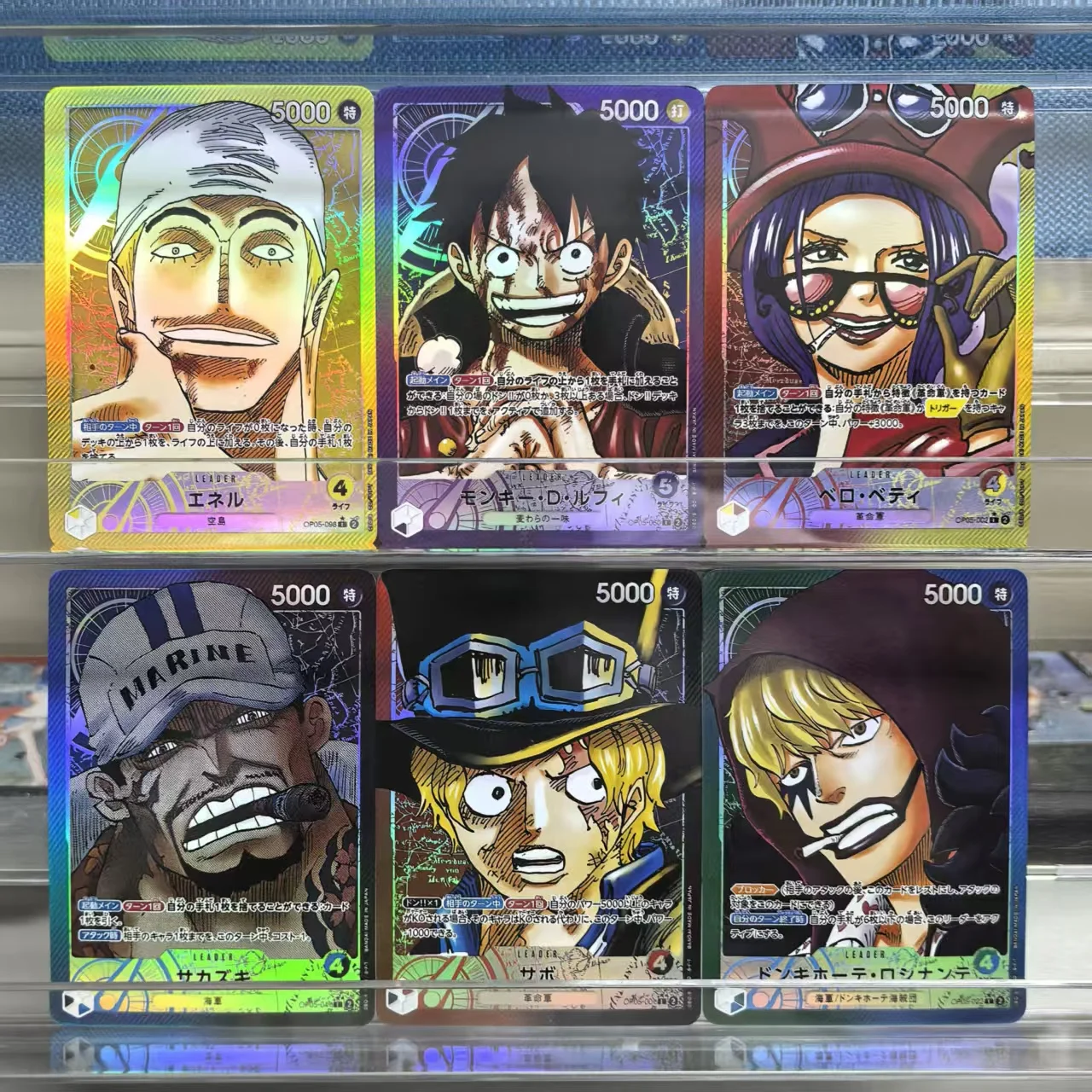 

6 шт. One Piece японская коллекционная карта аниме OPCG Sabo Monkey D. Luffy Belo Betty Sakazukl Donquixote Rosinante Enel игровые карты